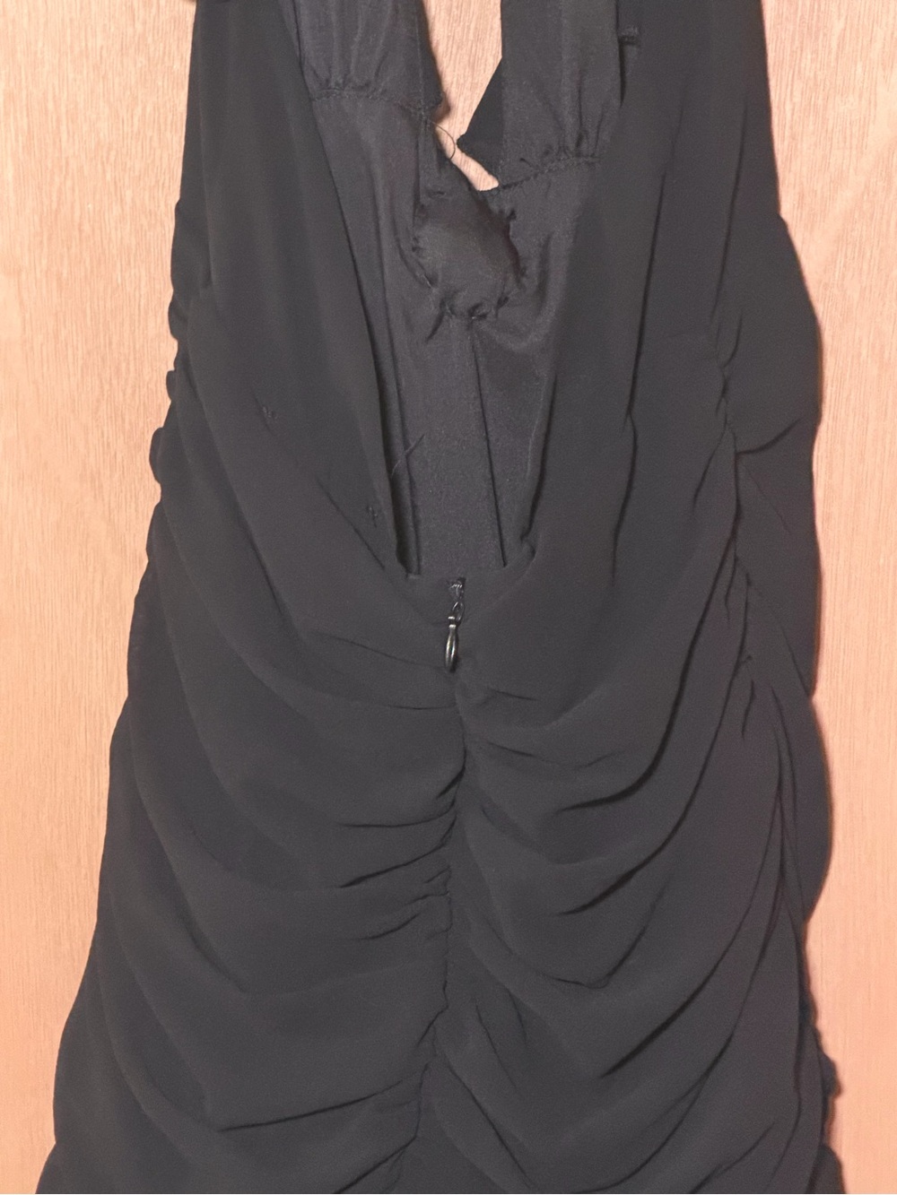 Peppermayo Black Ruffle Tie-Front Mini Dress - Picture 5 of 6